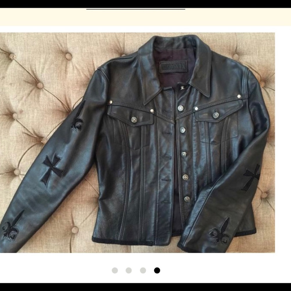 REZA DURO Vintage Leather Biker Jacket - Picture 4 of 4